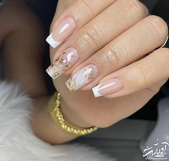 طراحی ناخن با ورق طلا